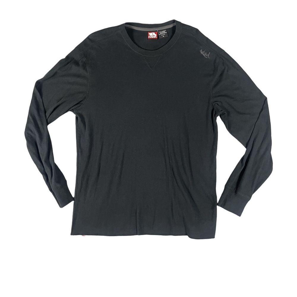 Tony Hawk Signature Long Sleeve Skater Shirt XL Black V-Stitch Y2K Streetwear
